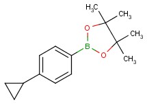 2-(4-cyclopropylphenyl)-4,4,5,5-tetramethyl-1,3,2-dioxaborolane 2-(4-cyclopropylphenyl)-4,4,5,5-tetramethyl-1,3,2-dioxaborolane