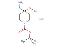 tert-butyl 4-(aminomethyl)-4-methoxy-1-piperidinecarboxylate hydrochloride tert-butyl 4-(aminomethyl)-4-methoxy-1-piperidinecarboxylate hydrochloride