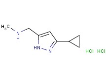 1-(3-cyclopropyl-1H-pyrazol-5-yl)-N-methylmethanamine dihydrochloride 1-(3-cyclopropyl-1H-pyrazol-5-yl)-N-methylmethanamine dihydrochloride