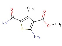 methyl 2-amino-5-(aminocarbonyl)-4-methylthiophene-3-carboxylate methyl 2-amino-5-(aminocarbonyl)-4-methylthiophene-3-carboxylate