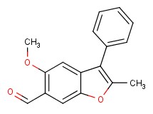 5-methoxy-2-methyl-3-phenyl-1-benzofuran-6-carbaldehyde 5-methoxy-2-methyl-3-phenyl-1-benzofuran-6-carbaldehyde