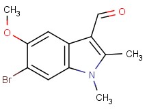 6-bromo-5-methoxy-1,2-dimethyl-1H-indole-3-carbaldehyde 6-bromo-5-methoxy-1,2-dimethyl-1H-indole-3-carbaldehyde