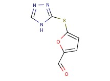5-(4H-1,2,4-triazol-3-ylthio)-2-furaldehyde 5-(4H-1,2,4-triazol-3-ylthio)-2-furaldehyde