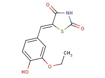 (5Z)-5-(3-ethoxy-4-hydroxybenzylidene)-1,3-thiazolidine-2,4-dione (5Z)-5-(3-ethoxy-4-hydroxybenzylidene)-1,3-thiazolidine-2,4-dione