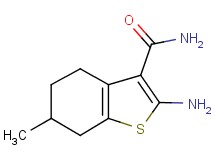 2-amino-6-methyl-4,5,6,7-tetrahydro-1-benzothiophene-3-carboxamide 2-amino-6-methyl-4,5,6,7-tetrahydro-1-benzothiophene-3-carboxamide