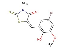 (5E)-5-(5-bromo-2-hydroxy-3-methoxybenzylidene)-3-methyl-2-thioxo-1,3-thiazolidin-4-one (5E)-5-(5-bromo-2-hydroxy-3-methoxybenzylidene)-3-methyl-2-thioxo-1,3-thiazolidin-4-one