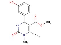 methyl 4-(3-hydroxyphenyl)-1,6-dimethyl-2-oxo-1,2,3,4-tetrahydropyrimidine-5-carboxylate methyl 4-(3-hydroxyphenyl)-1,6-dimethyl-2-oxo-1,2,3,4-tetrahydropyrimidine-5-carboxylate