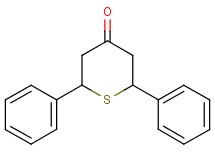 2,6-diphenyltetrahydro-4H-thiopyran-4-one 2,6-diphenyltetrahydro-4H-thiopyran-4-one