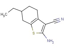 2-amino-6-ethyl-4,5,6,7-tetrahydro-1-benzothiophene-3-carbonitrile 2-amino-6-ethyl-4,5,6,7-tetrahydro-1-benzothiophene-3-carbonitrile