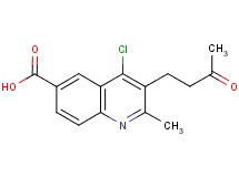 4-chloro-2-methyl-3-(3-oxobutyl)quinoline-6-carboxylic acid 4-chloro-2-methyl-3-(3-oxobutyl)quinoline-6-carboxylic acid