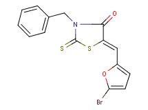 (5Z)-3-benzyl-5-[(5-bromo-2-furyl)methylene]-2-thioxo-1,3-thiazolidin-4-one