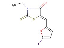 (5Z)-3-ethyl-5-[(5-iodo-2-furyl)methylene]-2-thioxo-1,3-thiazolidin-4-one