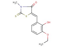 (5Z)-5-(3-ethoxy-2-hydroxybenzylidene)-3-methyl-2-thioxo-1,3-thiazolidin-4-one (5Z)-5-(3-ethoxy-2-hydroxybenzylidene)-3-methyl-2-thioxo-1,3-thiazolidin-4-one