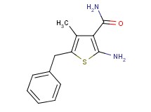 2-amino-5-benzyl-4-methyl-3-thiophenecarboxamide 2-amino-5-benzyl-4-methyl-3-thiophenecarboxamide