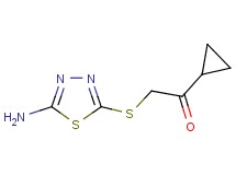 2-[(5-amino-1,3,4-thiadiazol-2-yl)thio]-1-cyclopropylethanone