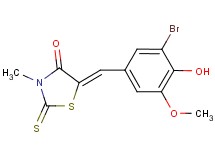 (5Z)-5-(3-bromo-4-hydroxy-5-methoxybenzylidene)-3-methyl-2-thioxo-1,3-thiazolidin-4-one (5Z)-5-(3-bromo-4-hydroxy-5-methoxybenzylidene)-3-methyl-2-thioxo-1,3-thiazolidin-4-one