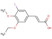 (2E)-3-(3-ethoxy-5-iodo-4-methoxyphenyl)acrylic acid (2E)-3-(3-ethoxy-5-iodo-4-methoxyphenyl)acrylic acid