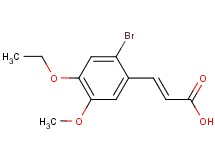 (2E)-3-(2-bromo-4-ethoxy-5-methoxyphenyl)acrylic acid (2E)-3-(2-bromo-4-ethoxy-5-methoxyphenyl)acrylic acid