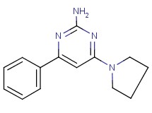 4-phenyl-6-pyrrolidin-1-ylpyrimidin-2-amine 4-phenyl-6-pyrrolidin-1-ylpyrimidin-2-amine