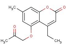 4-ethyl-7-methyl-5-(2-oxopropoxy)-2H-chromen-2-one 4-ethyl-7-methyl-5-(2-oxopropoxy)-2H-chromen-2-one