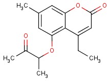 4-ethyl-7-methyl-5-(1-methyl-2-oxopropoxy)-2H-chromen-2-one 4-ethyl-7-methyl-5-(1-methyl-2-oxopropoxy)-2H-chromen-2-one