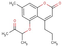 7-methyl-5-(1-methyl-2-oxopropoxy)-4-propyl-2H-chromen-2-one 7-methyl-5-(1-methyl-2-oxopropoxy)-4-propyl-2H-chromen-2-one