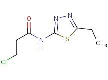 3-chloro-N-(5-ethyl-1,3,4-thiadiazol-2-yl)propanamide 3-chloro-N-(5-ethyl-1,3,4-thiadiazol-2-yl)propanamide