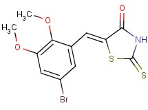 (5Z)-5-(5-bromo-2,3-dimethoxybenzylidene)-2-thioxo-1,3-thiazolidin-4-one (5Z)-5-(5-bromo-2,3-dimethoxybenzylidene)-2-thioxo-1,3-thiazolidin-4-one