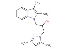 1-(2,3-dimethyl-1H-indol-1-yl)-3-(3,5-dimethyl-1H-pyrazol-1-yl)propan-2-ol