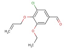 4-(allyloxy)-3-chloro-5-ethoxybenzaldehyde 4-(allyloxy)-3-chloro-5-ethoxybenzaldehyde