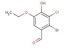 2-bromo-3-chloro-5-ethoxy-4-hydroxybenzaldehyde 2-bromo-3-chloro-5-ethoxy-4-hydroxybenzaldehyde