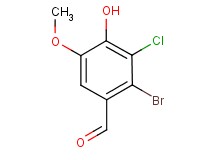2-bromo-3-chloro-4-hydroxy-5-methoxybenzaldehyde 2-bromo-3-chloro-4-hydroxy-5-methoxybenzaldehyde