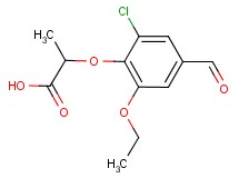 2-(2-chloro-6-ethoxy-4-formylphenoxy)propanoic acid 2-(2-chloro-6-ethoxy-4-formylphenoxy)propanoic acid