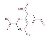 2-(4-formyl-2-methoxy-6-nitrophenoxy)propanoic acid 2-(4-formyl-2-methoxy-6-nitrophenoxy)propanoic acid