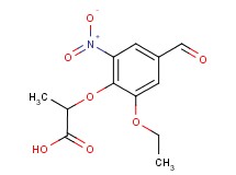 2-(2-ethoxy-4-formyl-6-nitrophenoxy)propanoic acid 2-(2-ethoxy-4-formyl-6-nitrophenoxy)propanoic acid