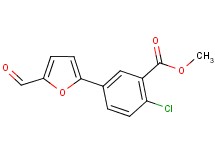 methyl 2-chloro-5-(5-formyl-2-furyl)benzoate methyl 2-chloro-5-(5-formyl-2-furyl)benzoate