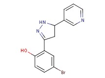 4-bromo-2-(5-pyridin-3-yl-4,5-dihydro-1H-pyrazol-3-yl)phenol 4-bromo-2-(5-pyridin-3-yl-4,5-dihydro-1H-pyrazol-3-yl)phenol