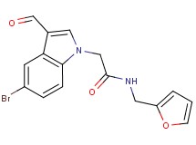 2-(5-bromo-3-formyl-1H-indol-1-yl)-N-(2-furylmethyl)acetamide