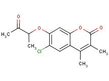 6-chloro-3,4-dimethyl-7-(1-methyl-2-oxopropoxy)-2H-chromen-2-one 6-chloro-3,4-dimethyl-7-(1-methyl-2-oxopropoxy)-2H-chromen-2-one