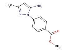 methyl 4-(5-amino-3-methyl-1H-pyrazol-1-yl)benzoate methyl 4-(5-amino-3-methyl-1H-pyrazol-1-yl)benzoate
