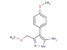 3-(methoxymethyl)-4-(4-methoxyphenyl)-1H-pyrazol-5-amine 3-(methoxymethyl)-4-(4-methoxyphenyl)-1H-pyrazol-5-amine