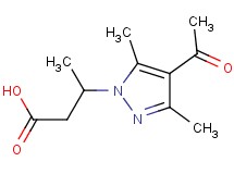 3-(4-acetyl-3,5-dimethyl-1H-pyrazol-1-yl)butanoic acid 3-(4-acetyl-3,5-dimethyl-1H-pyrazol-1-yl)butanoic acid