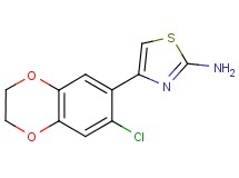 4-(7-chloro-2,3-dihydro-1,4-benzodioxin-6-yl)-1,3-thiazol-2-amine 4-(7-chloro-2,3-dihydro-1,4-benzodioxin-6-yl)-1,3-thiazol-2-amine