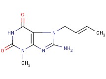 8-amino-7-(2-buten-1-yl)-3-methyl-3,7-dihydro-1H-purine-2,6-dione 8-amino-7-(2-buten-1-yl)-3-methyl-3,7-dihydro-1H-purine-2,6-dione