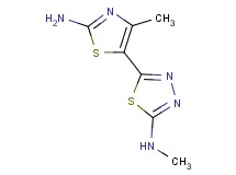 5-(2-amino-4-methyl-1,3-thiazol-5-yl)-N-methyl-1,3,4-thiadiazol-2-amine 5-(2-amino-4-methyl-1,3-thiazol-5-yl)-N-methyl-1,3,4-thiadiazol-2-amine