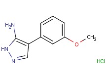 4-(3-methoxyphenyl)-1H-pyrazol-5-amine hydrochloride 4-(3-methoxyphenyl)-1H-pyrazol-5-amine hydrochloride