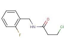 3-chloro-N-(2-fluorobenzyl)propanamide 3-chloro-N-(2-fluorobenzyl)propanamide