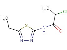 2-chloro-N-(5-ethyl-1,3,4-thiadiazol-2-yl)propanamide 2-chloro-N-(5-ethyl-1,3,4-thiadiazol-2-yl)propanamide